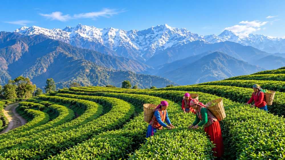 Palampur in November: Clear Valley Views, Tea Gardens and the First Snow Line